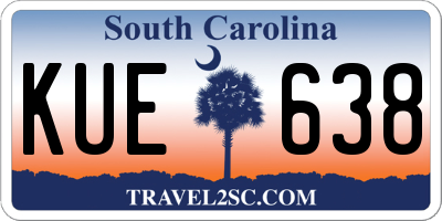 SC license plate KUE638