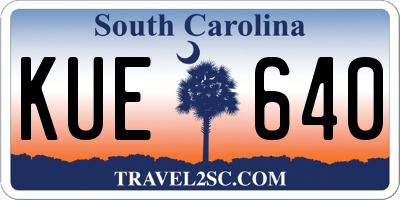 SC license plate KUE640