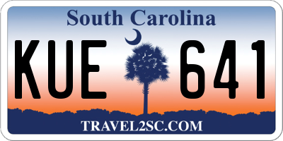SC license plate KUE641