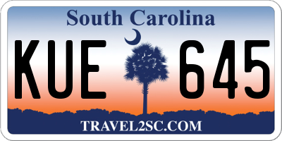 SC license plate KUE645