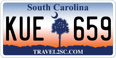 SC license plate KUE659