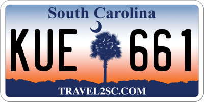 SC license plate KUE661