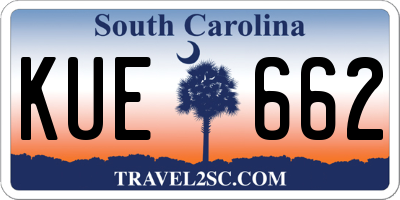 SC license plate KUE662