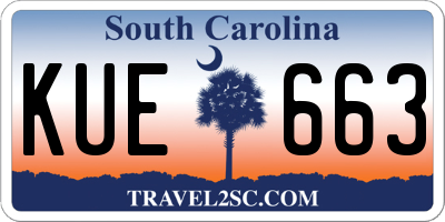 SC license plate KUE663
