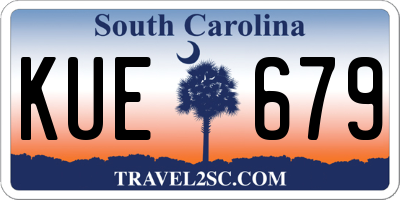 SC license plate KUE679