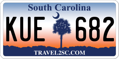 SC license plate KUE682