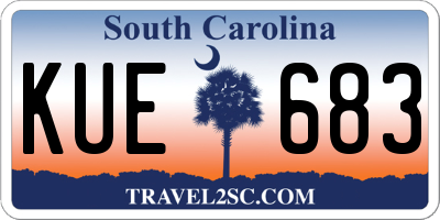 SC license plate KUE683