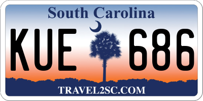 SC license plate KUE686