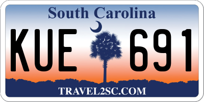 SC license plate KUE691