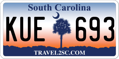 SC license plate KUE693