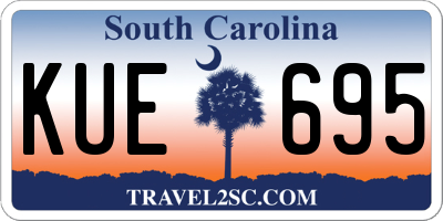 SC license plate KUE695