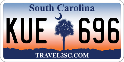 SC license plate KUE696