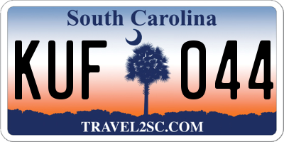 SC license plate KUF044