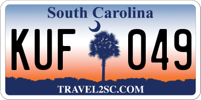 SC license plate KUF049