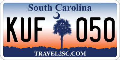 SC license plate KUF050