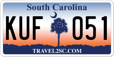 SC license plate KUF051