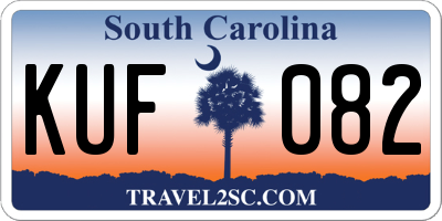SC license plate KUF082