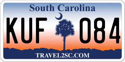 SC license plate KUF084