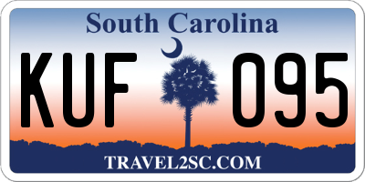 SC license plate KUF095