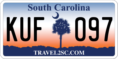 SC license plate KUF097