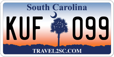 SC license plate KUF099