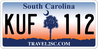 SC license plate KUF112