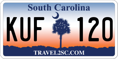 SC license plate KUF120