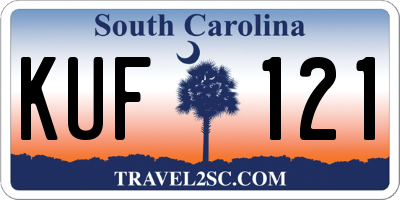 SC license plate KUF121
