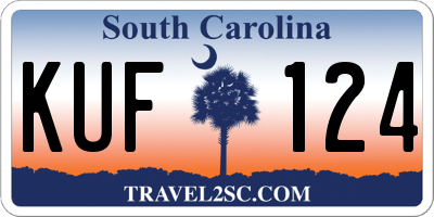 SC license plate KUF124