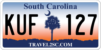 SC license plate KUF127
