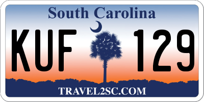 SC license plate KUF129