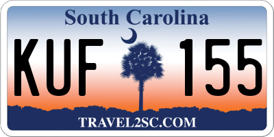 SC license plate KUF155