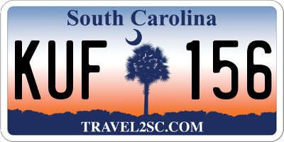 SC license plate KUF156
