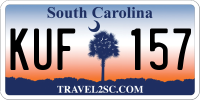 SC license plate KUF157