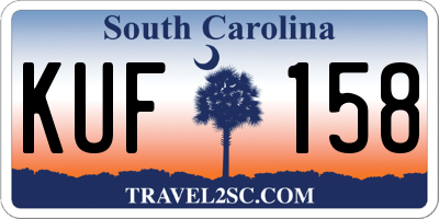 SC license plate KUF158