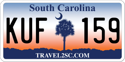 SC license plate KUF159