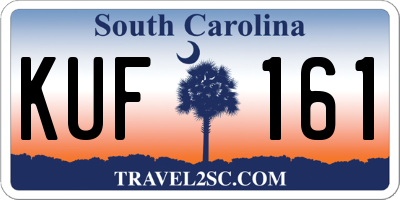 SC license plate KUF161