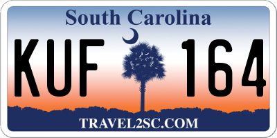 SC license plate KUF164