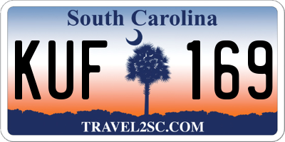 SC license plate KUF169