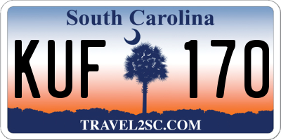 SC license plate KUF170