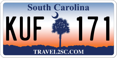 SC license plate KUF171