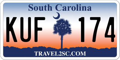 SC license plate KUF174