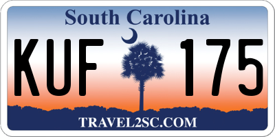 SC license plate KUF175