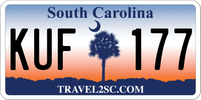 SC license plate KUF177