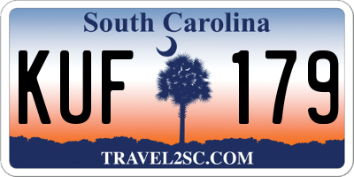 SC license plate KUF179