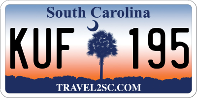 SC license plate KUF195