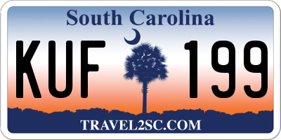 SC license plate KUF199