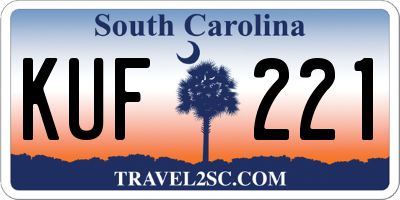 SC license plate KUF221