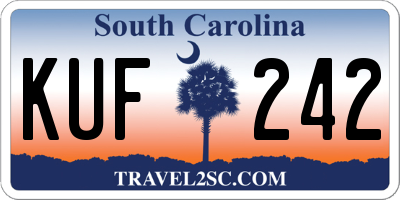 SC license plate KUF242