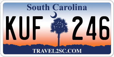 SC license plate KUF246